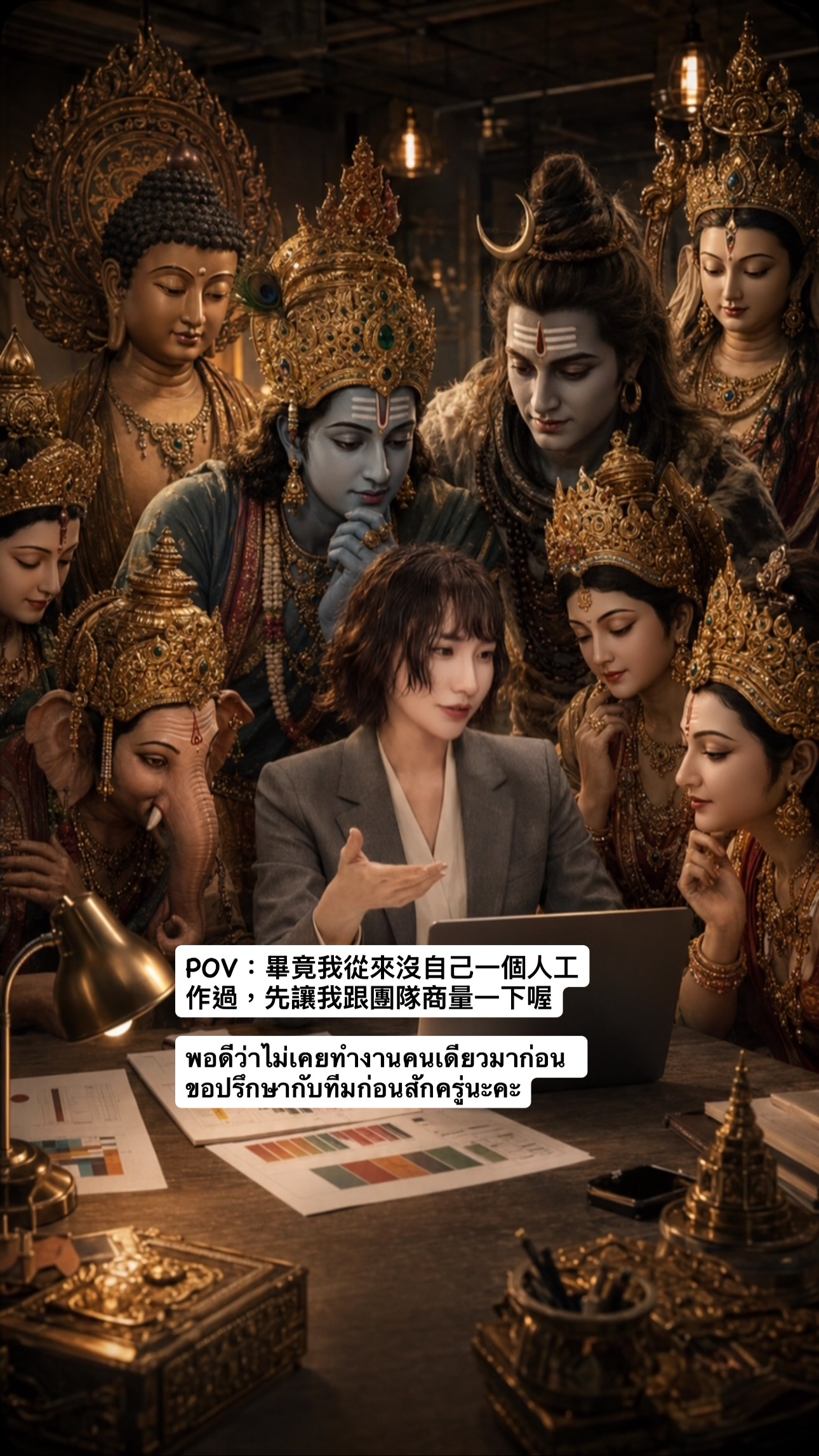 先讓我跟 Marketing 團隊商量一下喔
ปรึกษาทีม Marketing สักครู่นะคะ 
#工作日常 #สายมู 縮圖