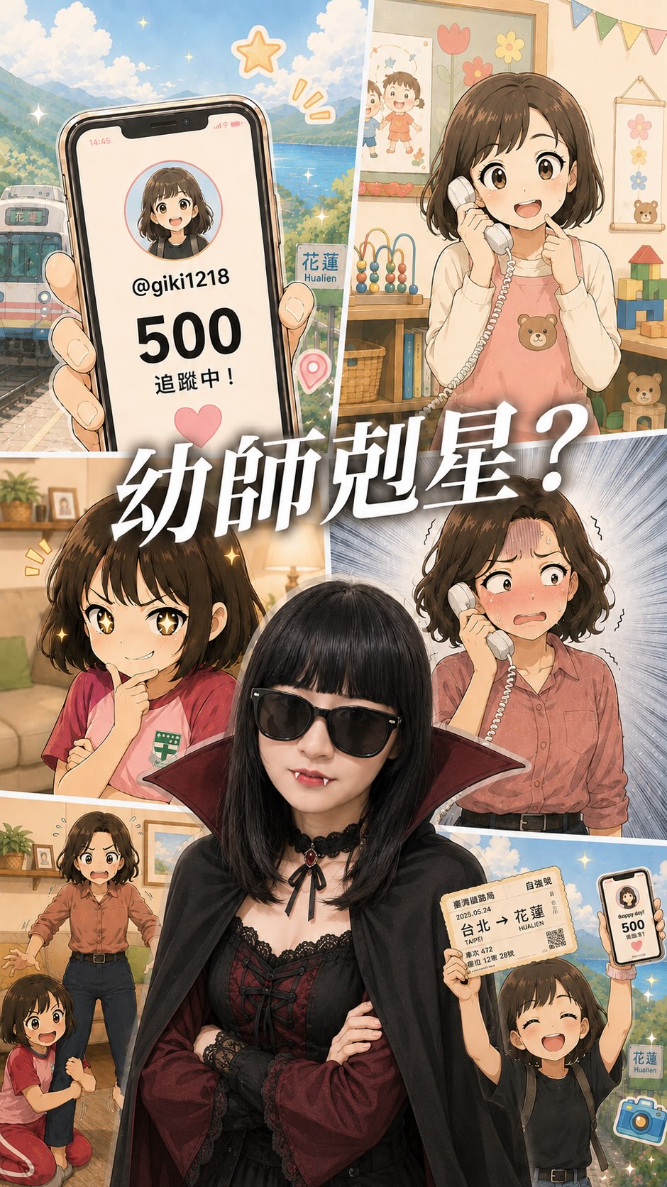 說真的,我當時也沒有真的那麼想吃那包餅乾。
但大家懂吧?越被禁止,我就越想挑戰。
只是萬萬沒想到……我對幼稚園老師造成的精神困擾,竟然一路延續到了我 18 歲......(幼稚園時期罪狀請參考reels:差點送醫篇、襪子裝湯篇)
好了,請封我為「幼師剋星」,謝謝大家👋 縮圖