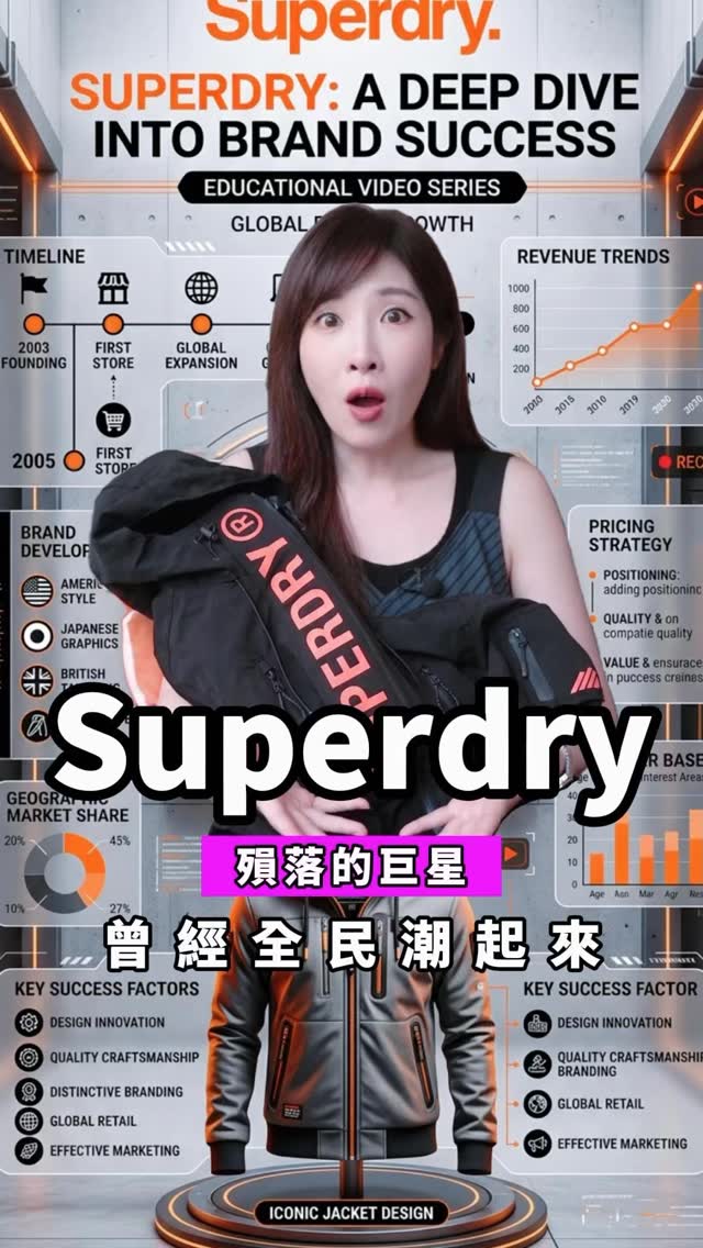 品牌故事|Superdry
你以為Superdry「極度乾燥」是日本品牌?
其實它來自英國,連日本人看到那串日文都可能滿頭問號。
2000年代末,厚磅帽T、滿版日文與超大Logo
曾是台灣男生的校園戰袍,百貨專櫃一度紅到不行
後來日系潮流退燒,它也慢慢成為一代人的青春回憶。
Vivi帶你回看Superdry如何從爆紅神牌
變成時代眼淚。你衣櫃裡還留著那件嗎?
#薇機百科ViviView #品牌故事
#Superdry #冷知識 #極度乾燥
@viewkipedia
@vivnews
@herbaomama 縮圖