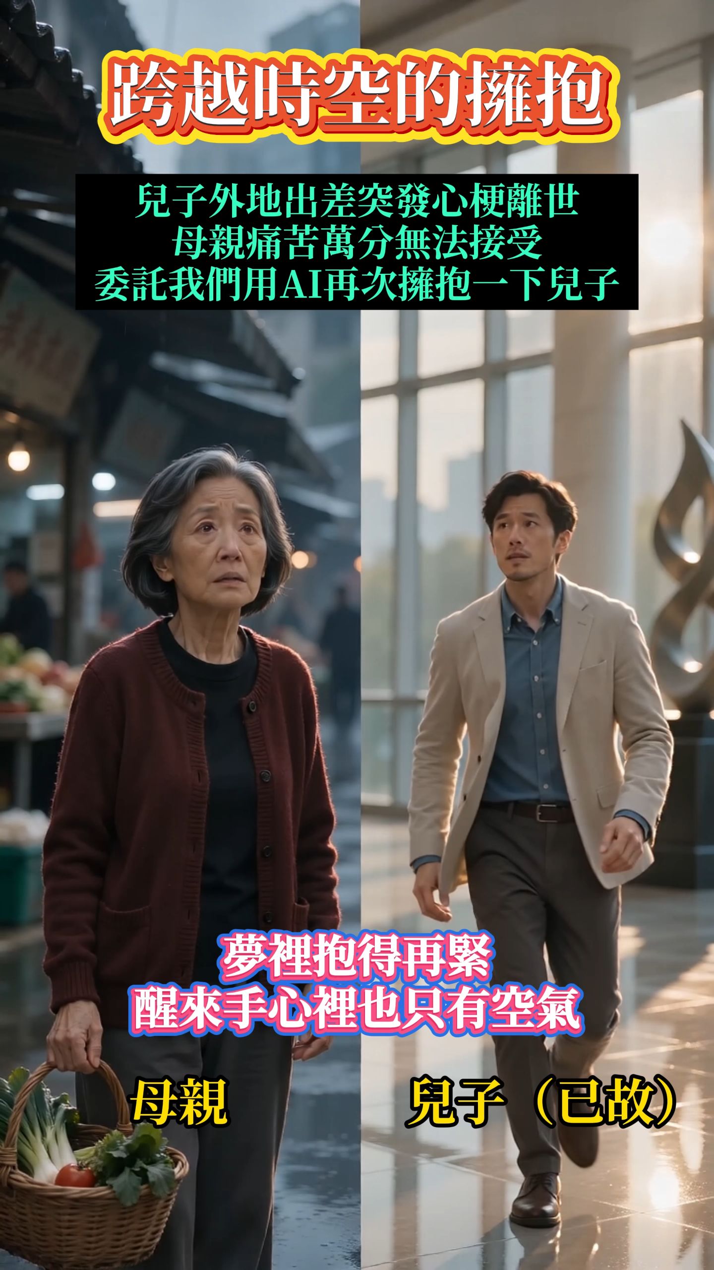 母親委託我們幫忙製作一個跟兒子的跨越時空的擁抱，用來紀念兒子，真的超感人！#ai #codex #上熱門 #親子 #感人 縮圖