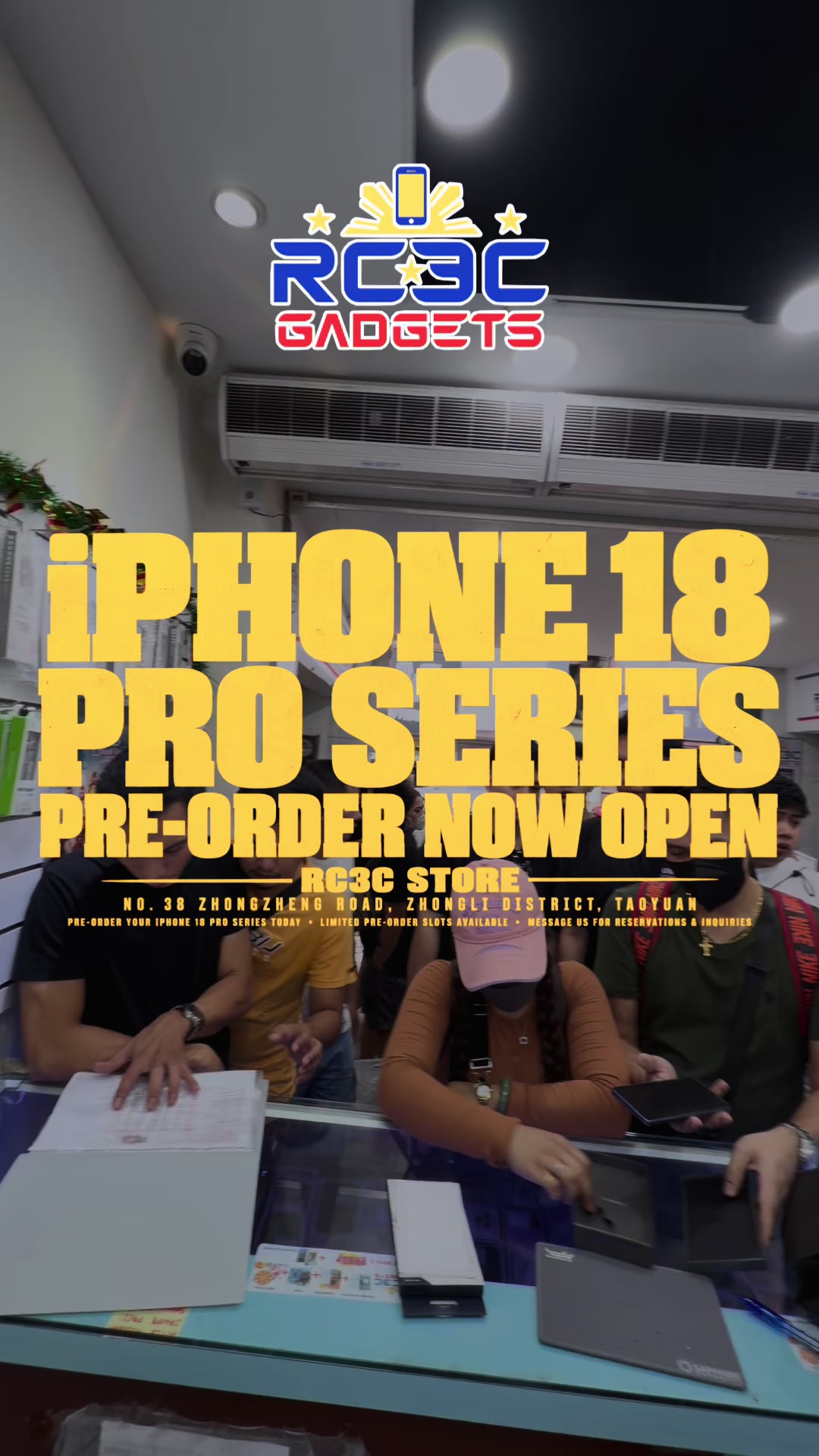 🚨 THE WAIT IS OVER! 🚨 iPhone 18 Series PRE-ORDER IS NOW OPEN! 🍎 ✨ Be one of the FIRST to own the all-new iPhone 18 Series! 🎁 PRE-ORDER & GET LOTS OF FREEBIES + SURPRISES! 🎡 SPIN & WIN — Amazing Prizes! 🎟️ SCRATCH & WIN — Instant Prizes! 📱 Available Pro Colors: 🍒 Dark Cherry | 💙 Sky Blue | 🖤 Black | 🤍 Silver ⏰ LIMITED PRE-ORDER SLOTS ONLY! 📩 Message RC3C Gadgets now to reserve yours! RC3C GADGETS 📍 No. 38 Zhongzheng Road, Zhongli District, Taoyuan 🛒 PRE-ORDER NOW & DON’T MISS OUT! @RC3C GADGETS ZHONGLI 縮圖